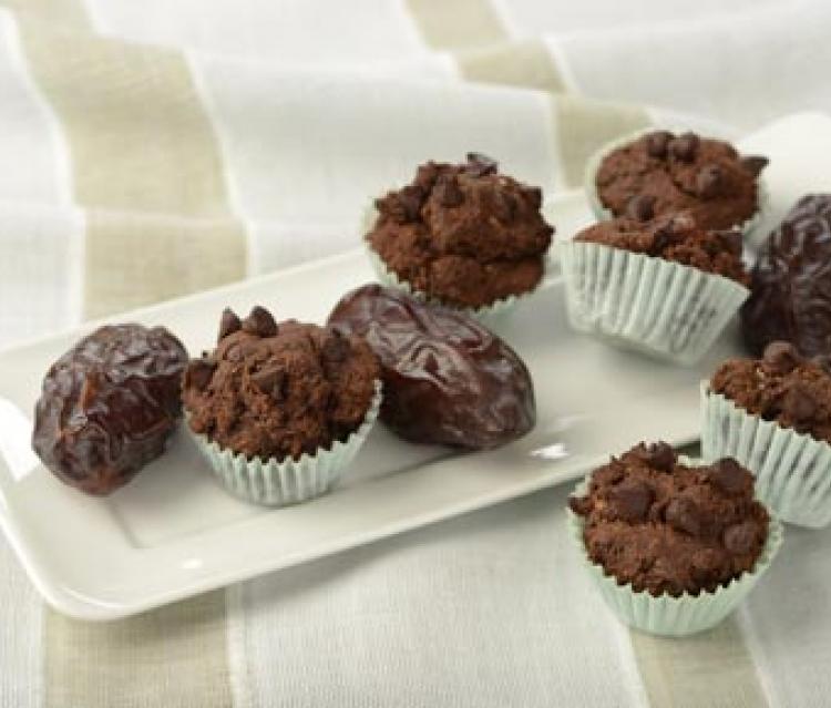 Muffins au chocolat et aux dattes